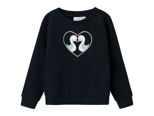 Name It dark sapphire heart swan sweatshirt